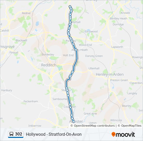 Bus 302 Route Map 302 Route: Schedules, Stops & Maps - Maypole (Updated)