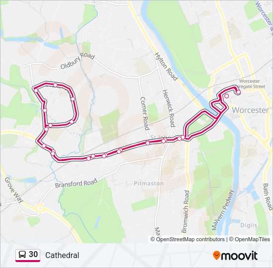 30 Bus Line Map