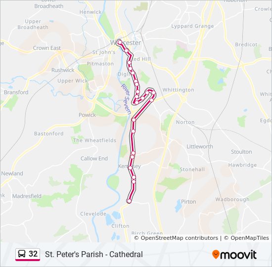 Bus 32 Route Map 32 Route: Schedules, Stops & Maps - Baynhall (Updated)