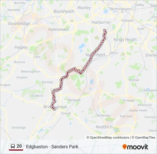 20 Bus Line Map