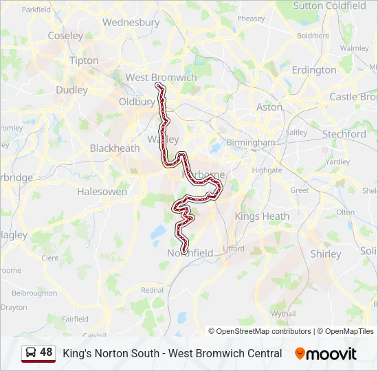 48 Bus Line Map
