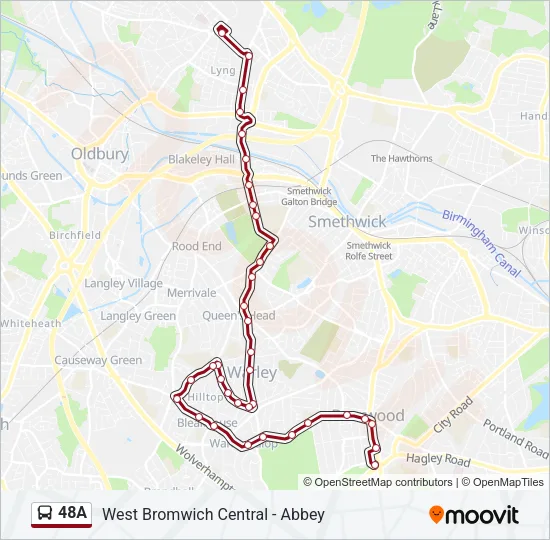 48A Bus Line Map