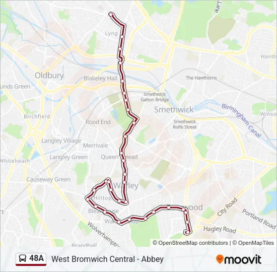 48A Bus Line Map