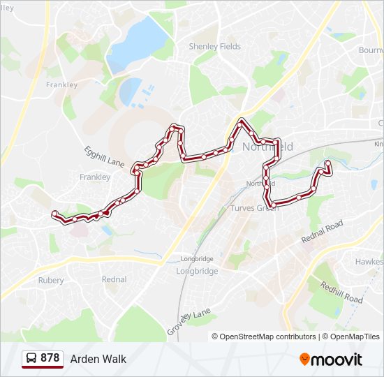 878 Bus Line Map