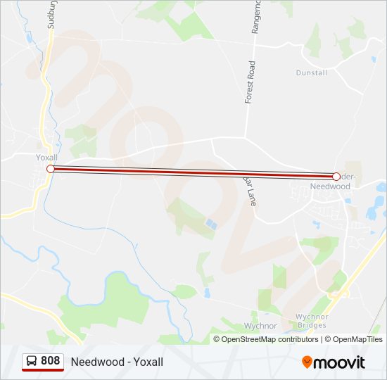 808 Bus Line Map