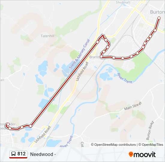 812 Bus Line Map