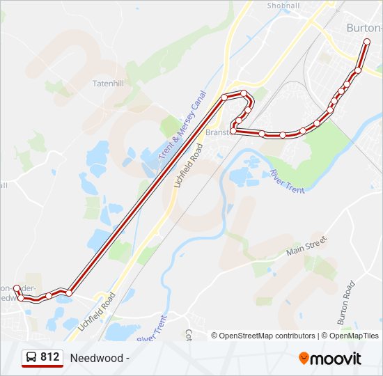 812 Bus Line Map