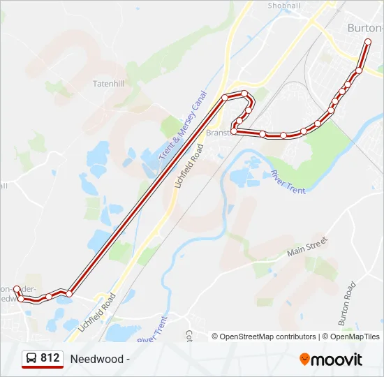 812 Bus Line Map