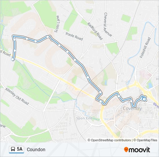 5A bus Line Map