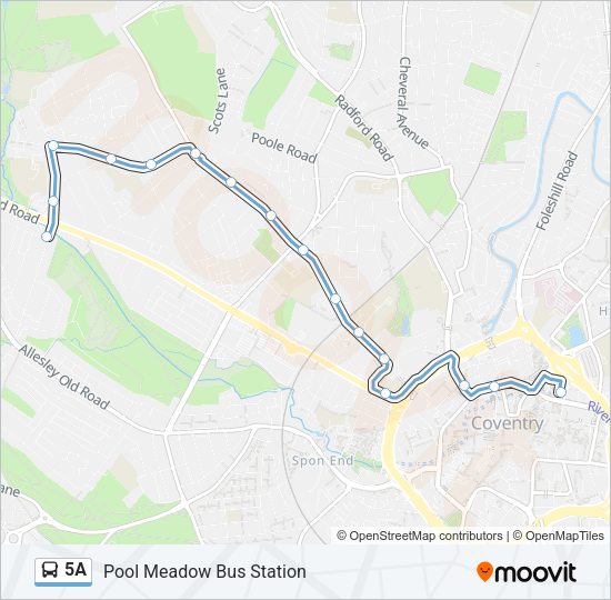 5A Bus Line Map