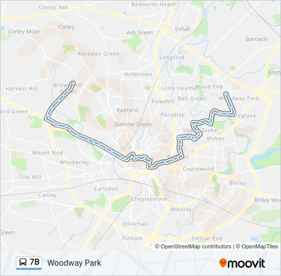 7B bus Line Map