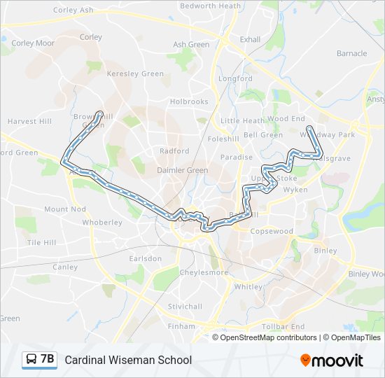 7B Bus Line Map