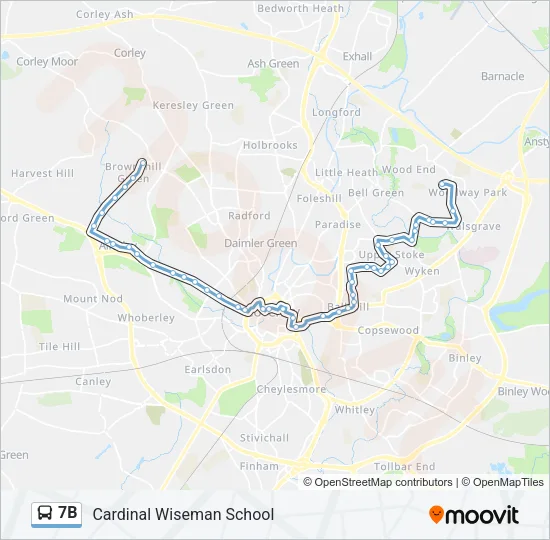 7B Bus Line Map