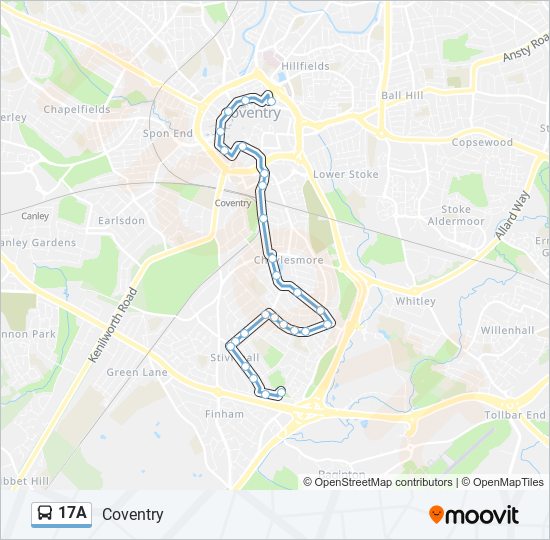 17A bus Line Map