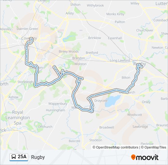 25A Bus Line Map