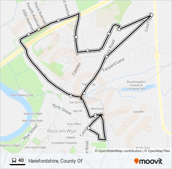 Bus 40 Route Map 40 Route: Schedules, Stops & Maps - Greytree (Updated)