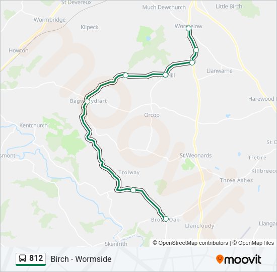 812 Bus Line Map