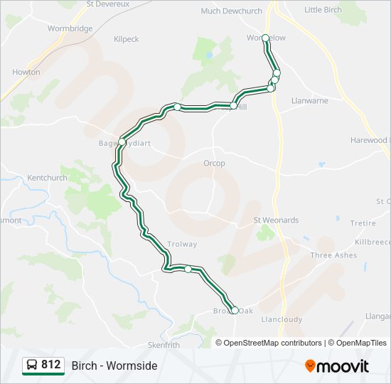812 Bus Line Map
