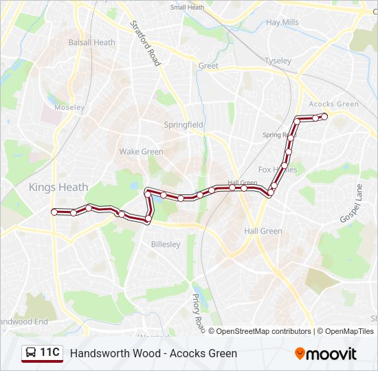 11C Bus Line Map