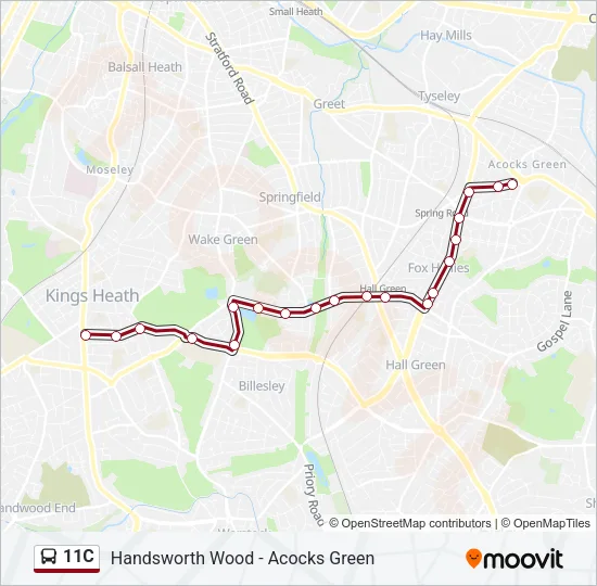 11C Bus Line Map