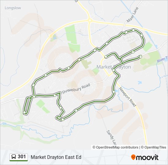 301 Bus Line Map