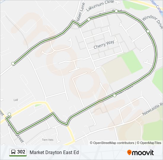 302 bus Line Map