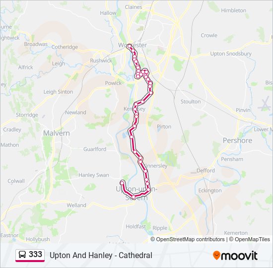 333 bus Line Map