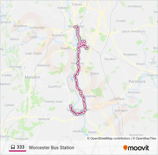 333 Route: Schedules, Stops & Maps - Worcester Bus Station (Updated)