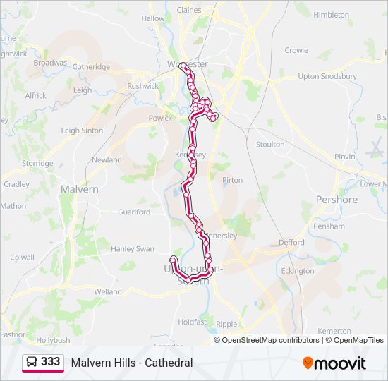 333 Bus Line Map