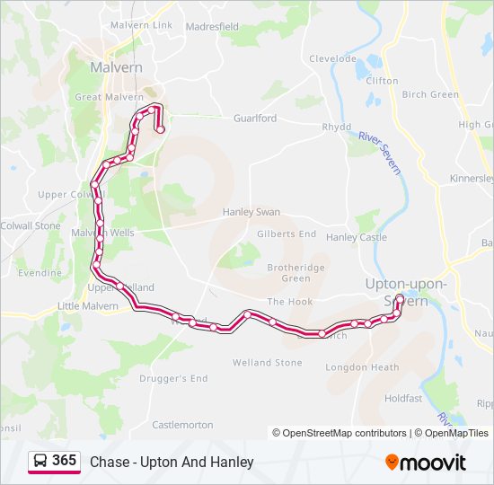 365 bus Line Map