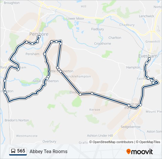 565 Bus Line Map