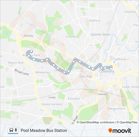 8 Bus Line Map