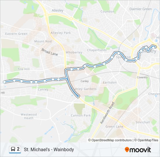 2 Bus Line Map