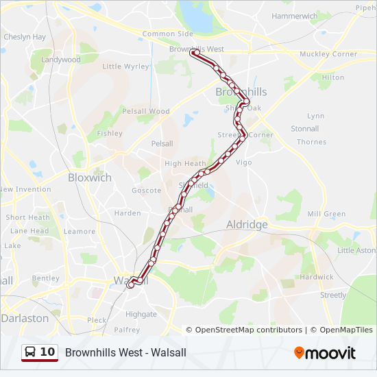 Bus Route Near Me Times 10 Route: Schedules, Stops & Maps - Ogley Hay (Updated)