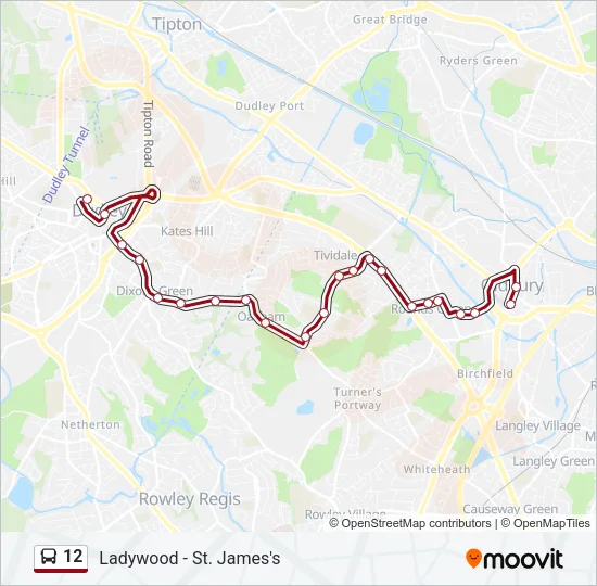 12 Bus Line Map