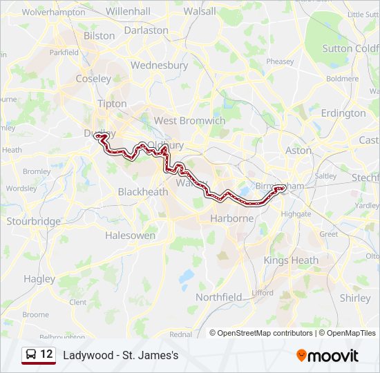 12 Bus Line Map