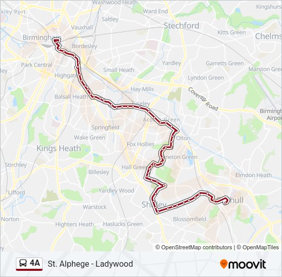 4A Bus Line Map