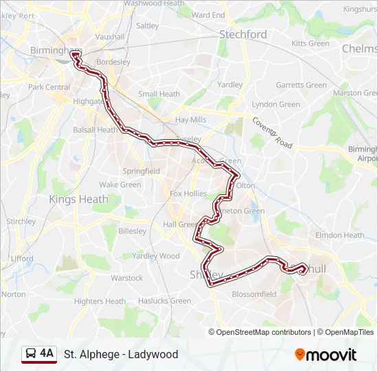 4A Bus Line Map