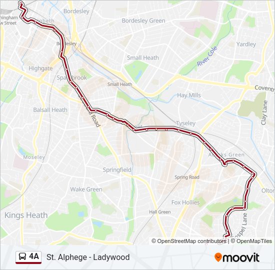 4A Bus Line Map