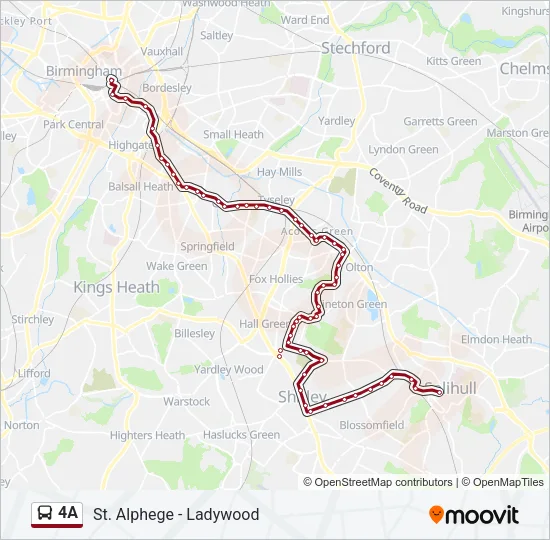4A Bus Line Map