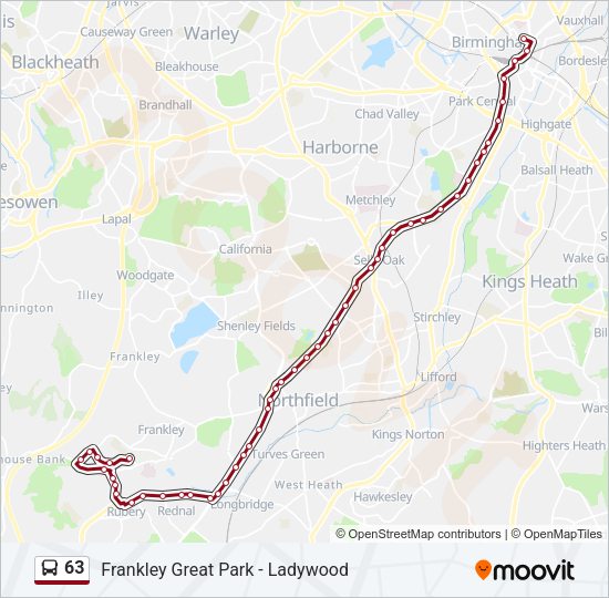 63 Bus Line Map