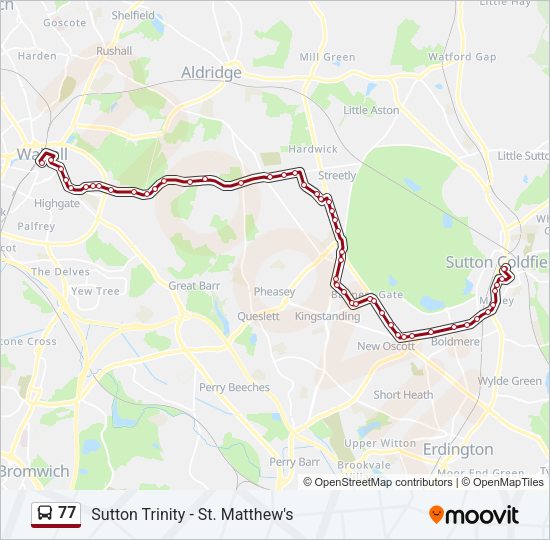 77 Bus Line Map