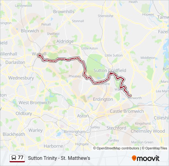 77 Bus Line Map