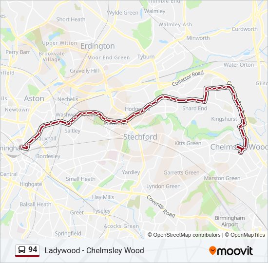 94 Bus Line Map