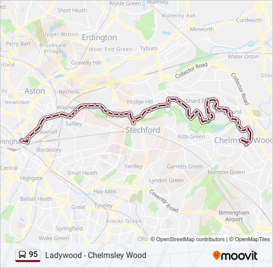 Bus 95 Route Map 95 Route: Schedules, Stops & Maps - Birmingham (Updated)