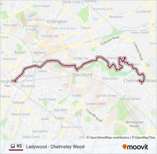 95 Bus Line Map