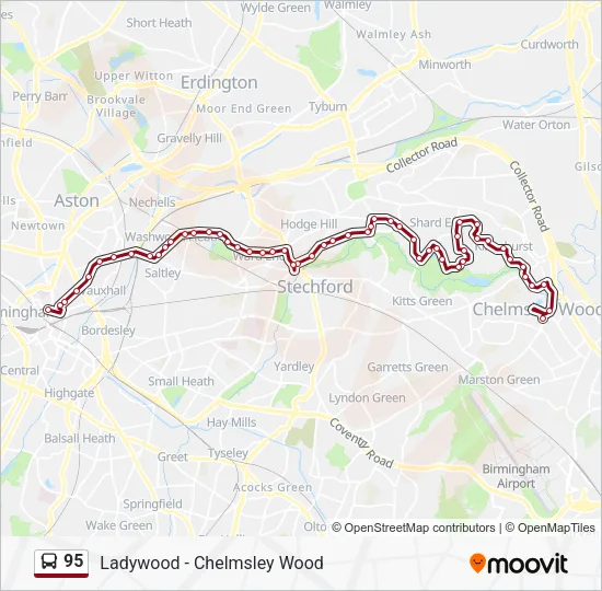 95 Bus Line Map