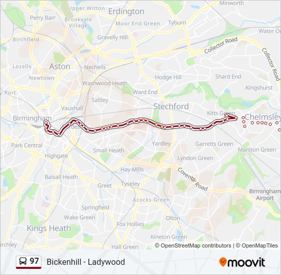 97 bus Line Map