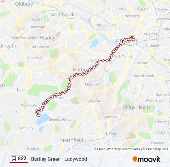 822 Bus Line Map