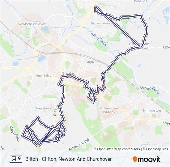 9 Bus Line Map